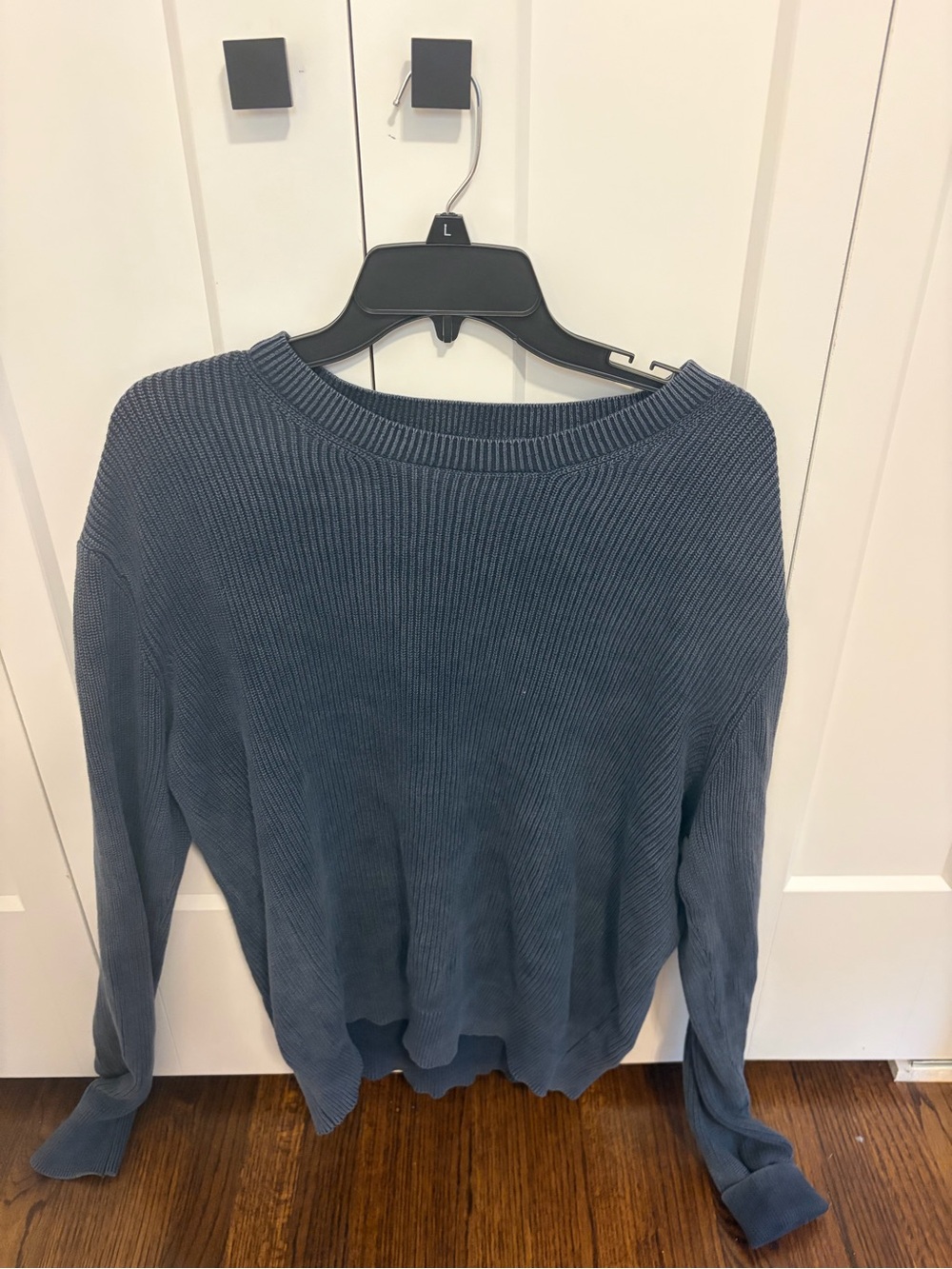 Magaschoni Ribbed Crewneck Sweater - Dusty Blue